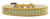Two Row Lime Green Crystal Size 16 Gold Ice Cream Dog Collar S528-614-08 GD-16