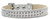 Two Row Clear Crystal Size 18 Silver Ice Cream Dog Collar S528-614-01 SV-18