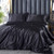 Pattern: Black, Size Specification: 1.8m flat sheet Four piece - Artificial Silk Double-sided Silk  Q119-CJYD224229013MN