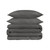 Charcoal King Cotton Blend 1200 Thread Count Washable Duvet Cover Set N270-528197