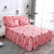 Color: Red, Size: 200X220cmSingle bed skirt - Twill Thickened Bedspread Bed Skirt Single Product Be Q119-CJCZ122247004DW