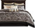King 12 Piece Cotton Polyester Comforter Set Black Gold Paisley Q280-BGKI1288
