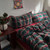 Pattern: A Pair Of Pillowcase Plaid, Size Specification: 1.8m fitted sheet 4Piece Set - Ins Nordic  Q119-CJCS231759311KP