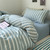 Pattern: Retro Stripe Blue, Size Specification: Bed Sheet 220x240 - Cotton Classic Japanese Retro P Q119-CJCS214063524XC