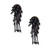 Black Glass Bead Cluster Studs T226-9485535445311