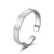 Adjustable Brushed Polishing Solid 925 Sterling Silver Open Size Joint Ring Band R866-HFH_44670378497