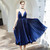 Women's Temperament Deep V Halter Evening Dress Q119-CJLY1699589