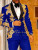 Color: ROYAL BLUE, Size: One Size - Luxury Groom Wedding Tuxedos Gold Sequins Appliques Black Men S F640-12000044577113950