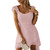 Color: LC6113163 Pink, Size: XL - Summer New High-grade Lace Stitching Short Evening Dress Women Q119-CJLY202949123WD