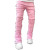 Color: Gold, Size: L - Men's Regular Fit Stacked Jeans Ripped Slim Fit Patch Distressed Destroyed S F640-12000041500299369