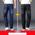 Color: Blue 20 Blue And Black 20, Size: Size 29 - Summer Thin Jeans Men's Loose Straight Q119-CJXX216845086HS