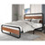 King size Heavy Duty Industrial Modern Metal Wood Platform Bed Frame with Headboard Q280-KBFHD159873
