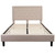 Queen Beige Upholstered Platform Bed Frame with Button Tufted Headboard Q280-QVHEO182893647