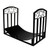 Black Metal Indoor Outdoor 2-Ft Firewood Holder Log Rack Q280-SDIODLH589510235