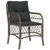 vidaXL Garden Dining Set Grey PE Rattan 5 Piece Set Removable Covers A949-3212127