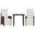 vidaXL Garden Dining Set Brown, Black, Cream White A949-3213413