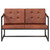 vidaXL Sofa Brown Real goat leather 45.3 in x 24 in x 29.5 in Durable A949-288283
