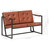 vidaXL Sofa Brown Real goat leather 45.3 in x 24 in x 29.5 in Durable A949-288283