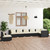 vidaXL Garden Lounge Set Black PE rattan, powder-coated steel Large A949-3102335