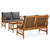 Garden Lounge Set Natural wood Solid Acacia wood Large Seats Many A949-3057992