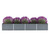 vidaXL Raised Bed Grey Galvanized steel 126.0 x 31.5 x 17.7 in A949-44846