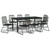 vidaXL Garden Dining Set Set of 9 Black PVC rattan One size fits all A949-3060278