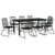 vidaXL Garden Dining Set Set of 9 Black PVC rattan One size fits all A949-3060278