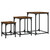 vidaXL Nesting Coffee Table Set of 3 Smoked Oak Engineered Wood Small A949-838925