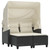 vidaXL Garden Sofa Black PE Rattan 2-Seater Adjustable Armrests A949-365780