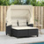 vidaXL Garden Sofa Black PE Rattan 2-Seater Adjustable Armrests A949-365780
