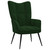 vidaXL Relaxing Chair With Stool Dark Green Velvet (100% polyester) A949-328086