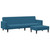 vidaXL Sofa Set Blue Velvet, wood, foam Medium A949-3216279