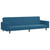 vidaXL Sofa Set Blue Velvet, wood, foam Medium A949-3216279