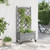 vidaXL Planter Grey Solid fir wood, iron Medium Planters Planter A949-3207648