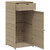 Garden Storage Cabinet Beige PE Rattan Large A949-365562