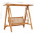 vidaXL Swing Bench Wooden Brown Solid Teak Wood Large Durable A949-316629