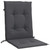 vidaXL Lowback Chair Cushion Set of 6 Melange anthracite A949-4002444