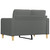 vidaXL 2-seater Sofa Dark grey Fabric (100% polyester), metal, textilene A949-359084