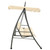 vidaXL Garden Swing Seat Sand White Powder-Coated Steel Large A949-43241