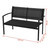 Patio Furniture Black Powder-coated steel, Textilene, Tempered glass A949-42162