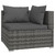 Garden Lounge Set Grey PE rattan 8 Piece Set Modular A949-3101557