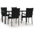 vidaXL Garden Dining Set Black A949-3156656