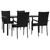 vidaXL Garden Dining Set Black A949-3156656