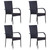 vidaXL Garden Dining Set Black A949-3156656