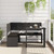 vidaXL Garden Sofa Black Poly Rattan, Powder-Coated Steel, Polyester A949-362347