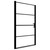 vidaXL Shower Door Frost Tempered Glass 39.4"x70.1" Black A949-146663