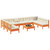 vidaXL Garden Sofa Set Wax Brown Solid pine wood, Oxford fabric, PP cotton A949-3299600