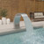 vidaXL Pool Fountain Silver Stainless steel 304 Medium Decorative Inlays A949-148882
