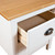 vidaXL Bedside Cabinet Set of 2 White and Honey Brown Solid Pine Wood A949-288910