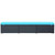 vidaXL Sunlounger Black and Blue PE Rattan, Powder-Coated Steel, Polyester A949-44406